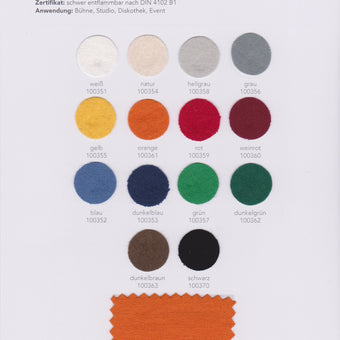 Sample card decorative molton 165 g/m²