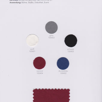 Satinmolton sample card