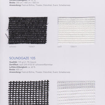 Sample card stage gauze - sound gauze