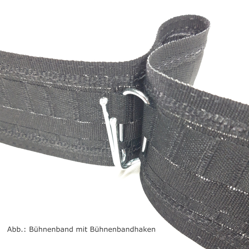 Bühnenband - Stehfalte, schwarz,  50 mm