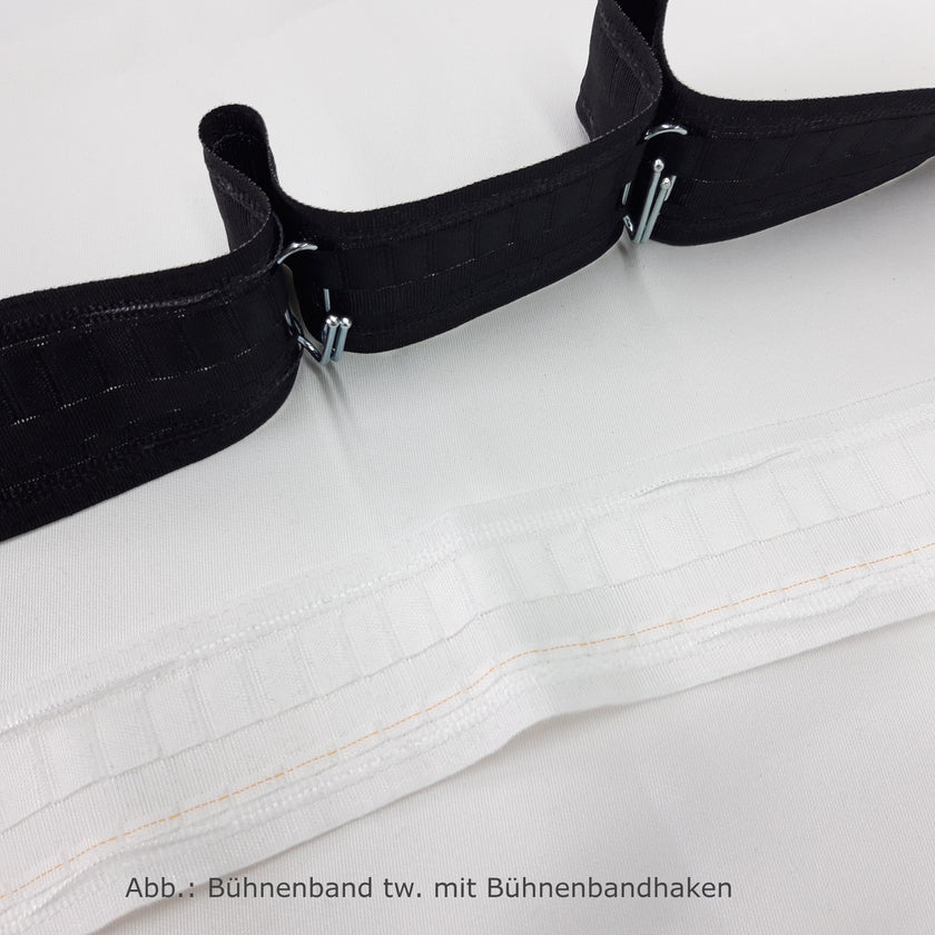 Bühnenband - Stehfalte, schwarz,  50 mm
