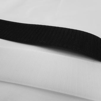 Hook and loop fastener tape: hook - sewable, 50 mm | 25 m roll