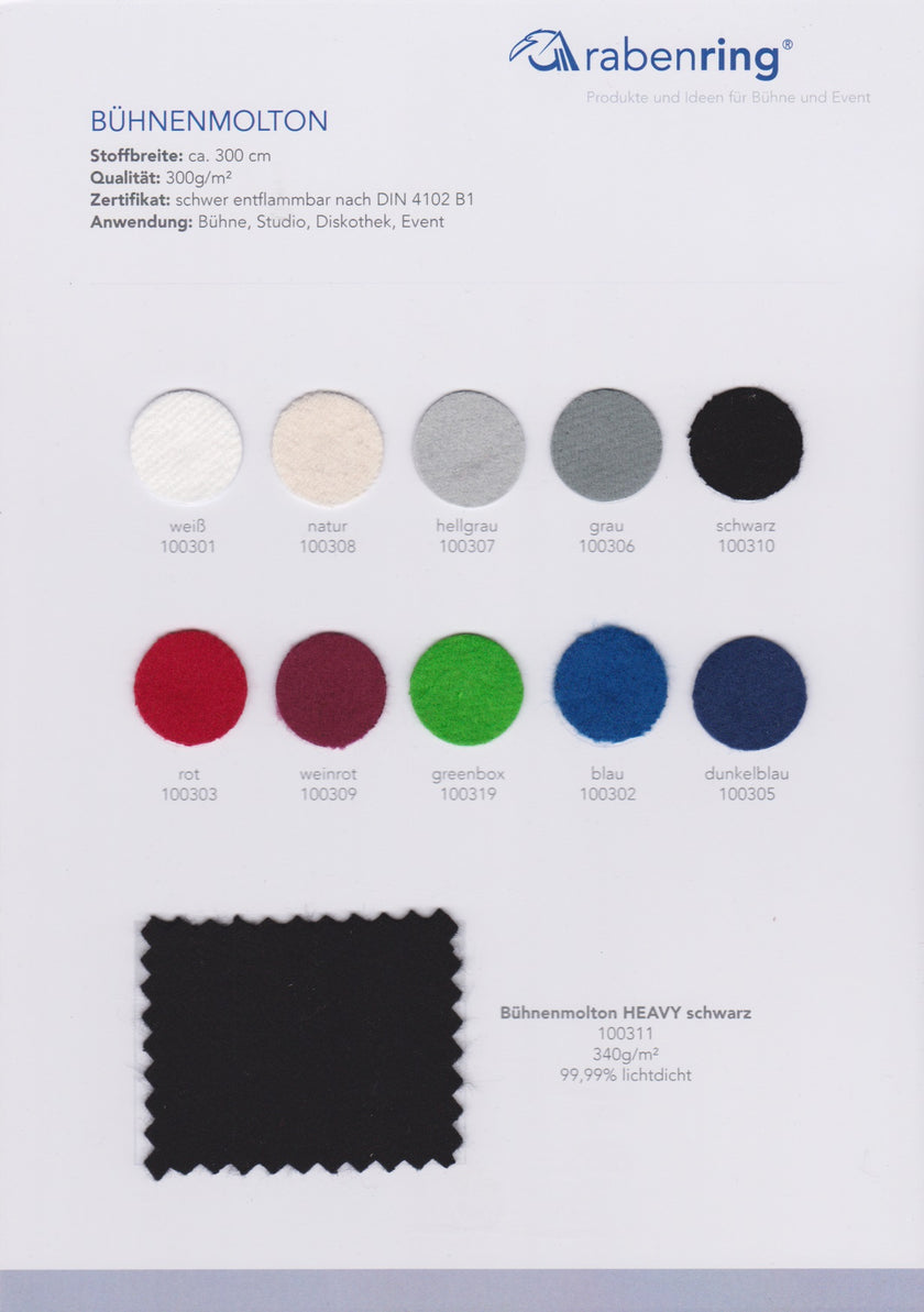 Musterkarte Bühnenmolton