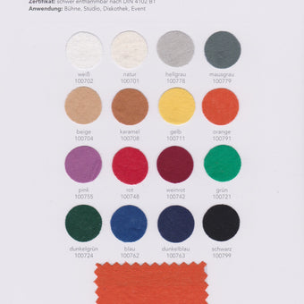 Sample card decorative molton 130g/m²