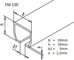 Rail FM 130 H - 2 m 