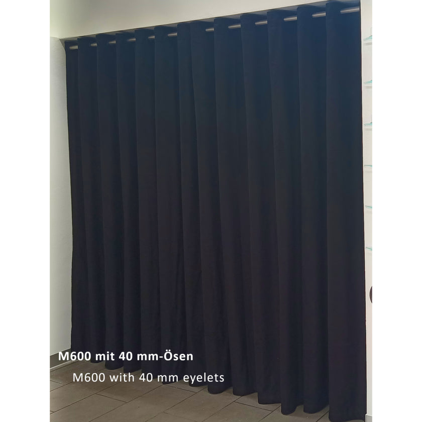 Akustikvorhang M600 - 31% Dämpfung, mit Ösen |  10 Farben