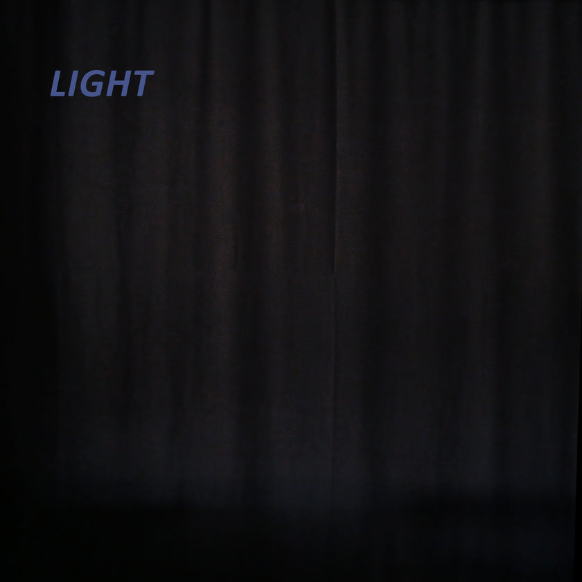 Taustaverho - vaalea molton, 3 m x 3 m, musta 