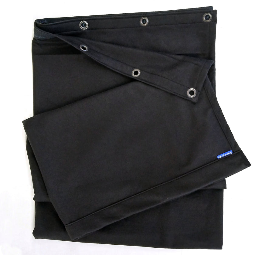 Taustaverho - paksu molton, musta 