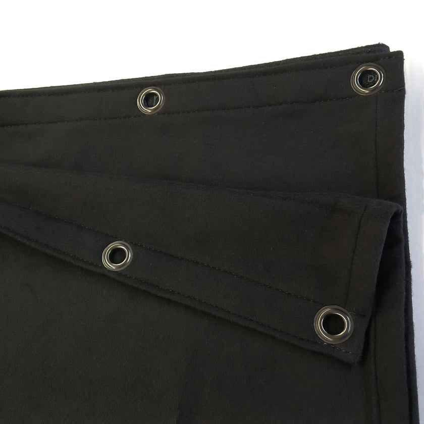 Taustaverho - paksu molton, musta 